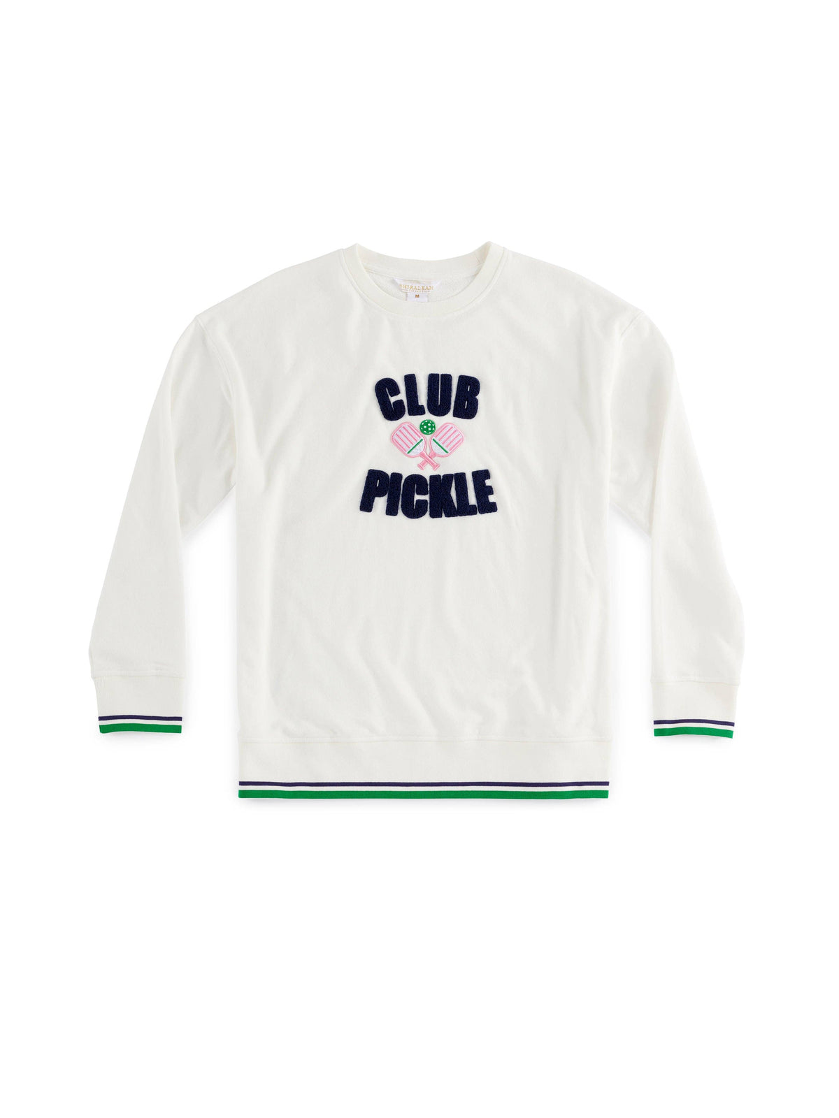 "CLUB PICKLE" SWEATSHIRT, IVORY: LARGE