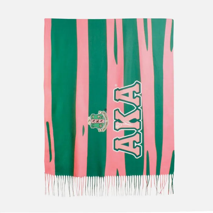 Pink and Green Sorority Inspired Shawl Scarf ~  Zebra Stripe Fashion Shawl Scarf