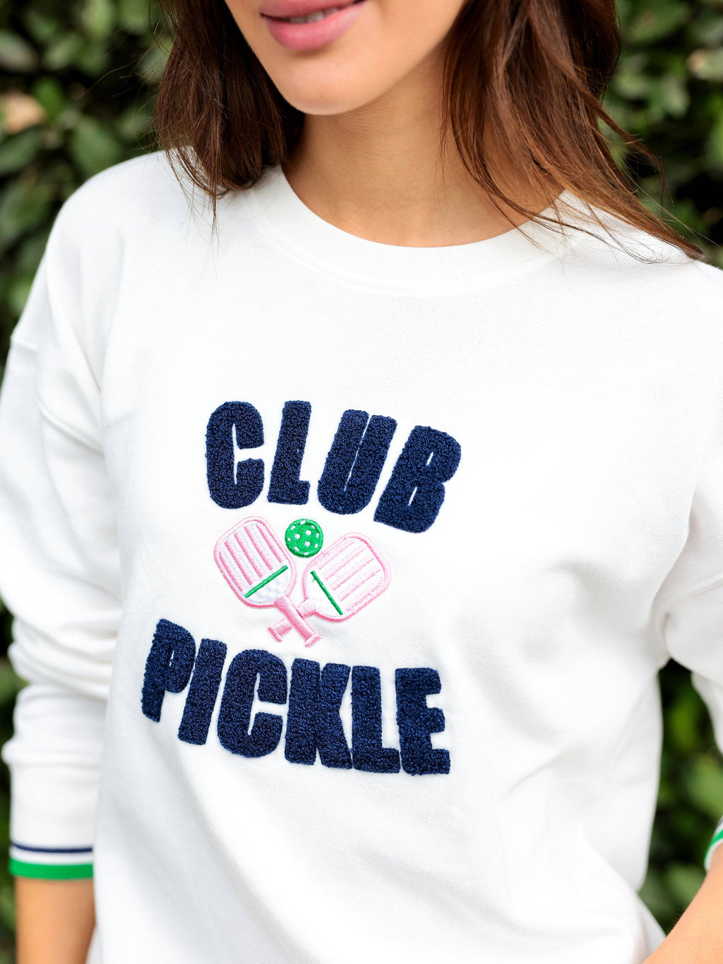 "CLUB PICKLE" SWEATSHIRT, IVORY: LARGE