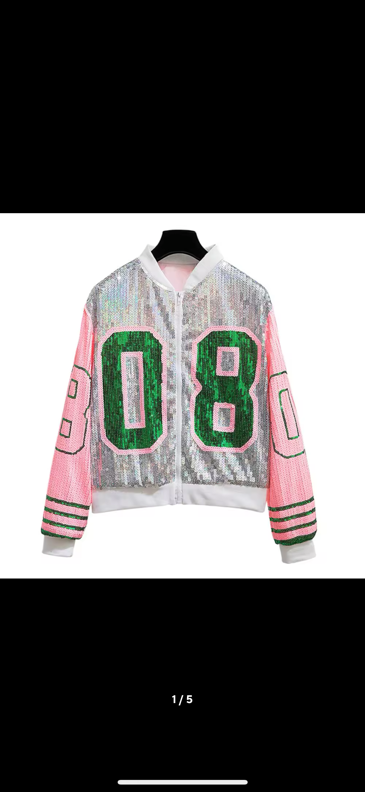 Pink and Green Sequin Jacket 08