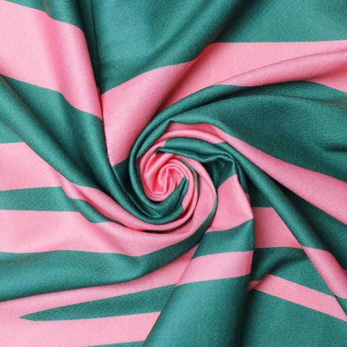Pink and Green Sorority Inspired Shawl Scarf ~  Zebra Stripe Fashion Shawl Scarf
