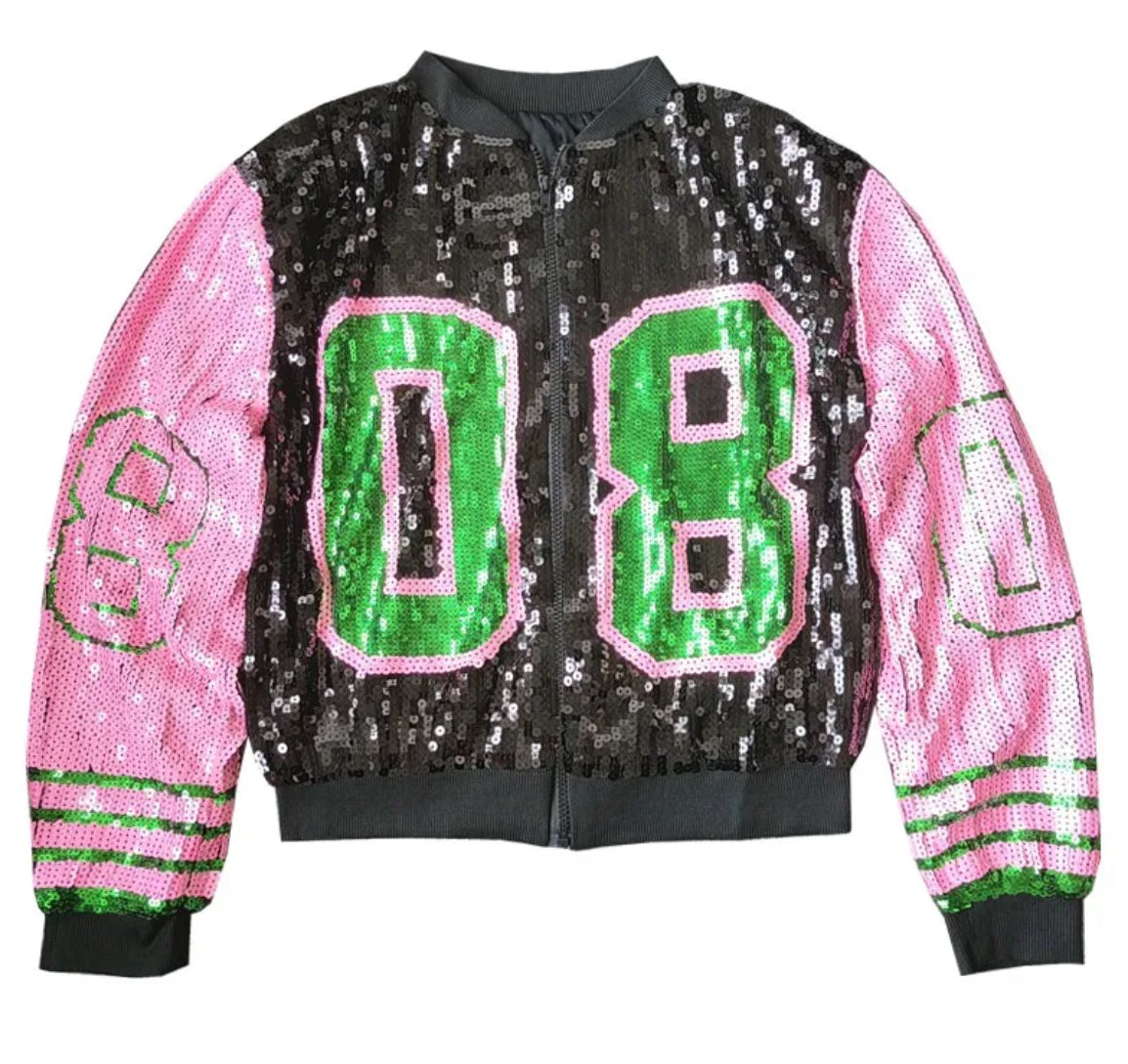 Pink and Green Sequin Jacket 08