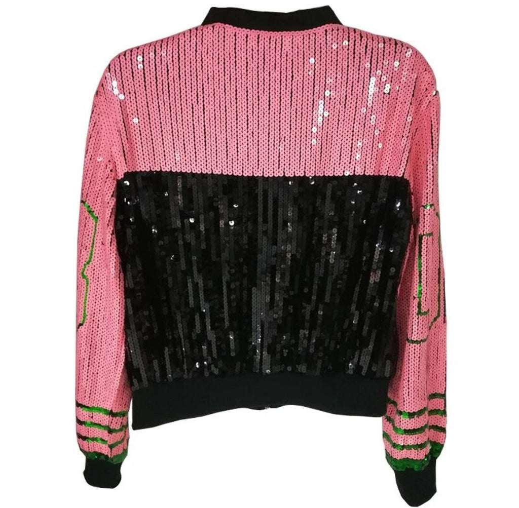 Pink and Green Sequin Jacket 08 Pinky Promise Boutique