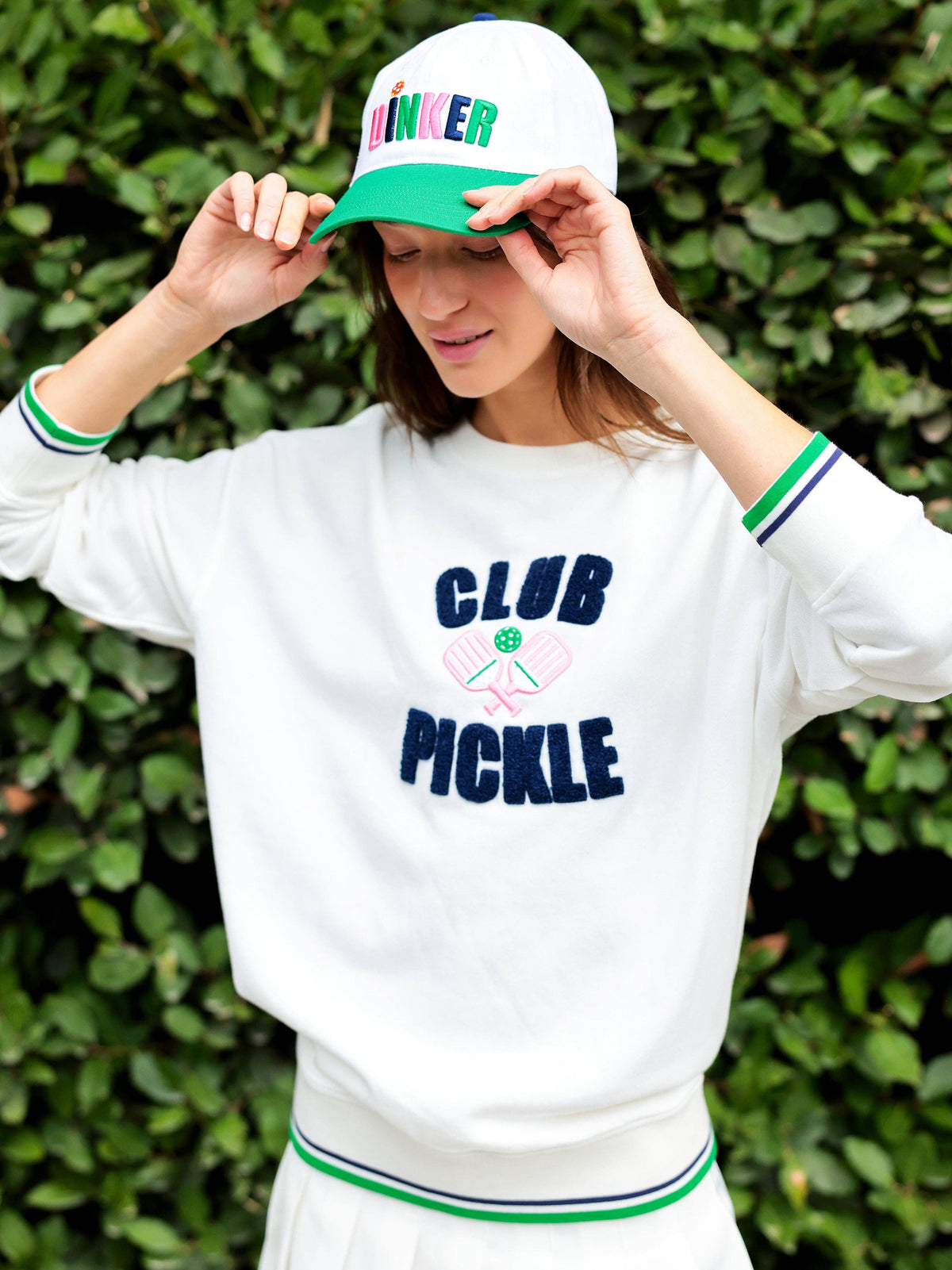 "CLUB PICKLE" SWEATSHIRT, IVORY: LARGE