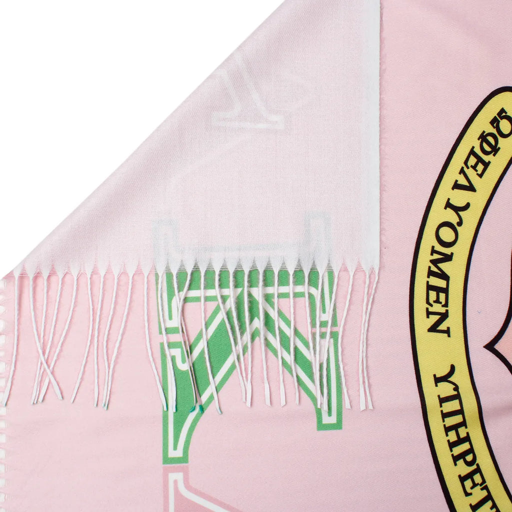 Pink and Green Sorority Inspired Shawl Scarf ~ Pink and Green Fashion Shawl