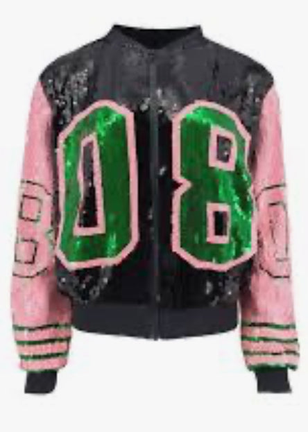 Pink and Green Sequin Jacket 08