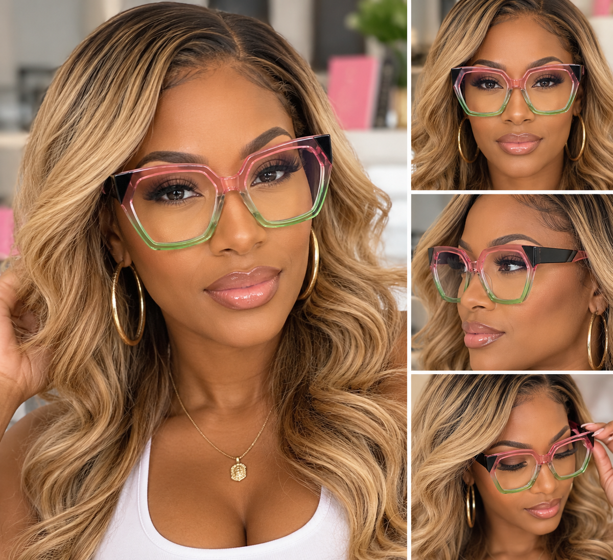 Pink and Green Glasses