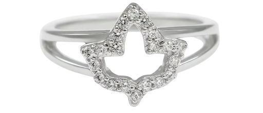 Ivy Leaf Sterling Silver Ring AKA Inspired Sorority Ring