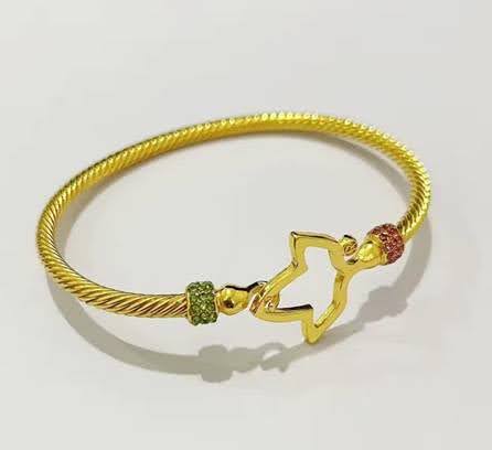 Pink and Green Crystal Ivy Bracelet: Alpha Kappa Alpha Inspired