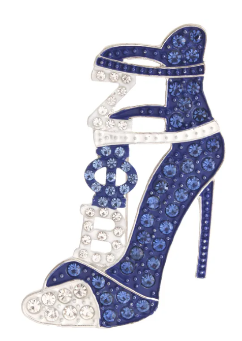 ZPB Blue Heel Sorority Brooch Pinky Promise Boutique