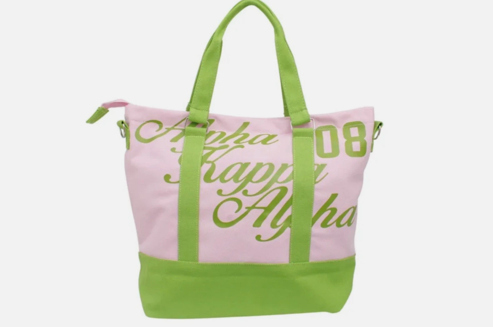 Canvas Tote Bag Alpha Kappa Alpha Sorority Inspired Pink