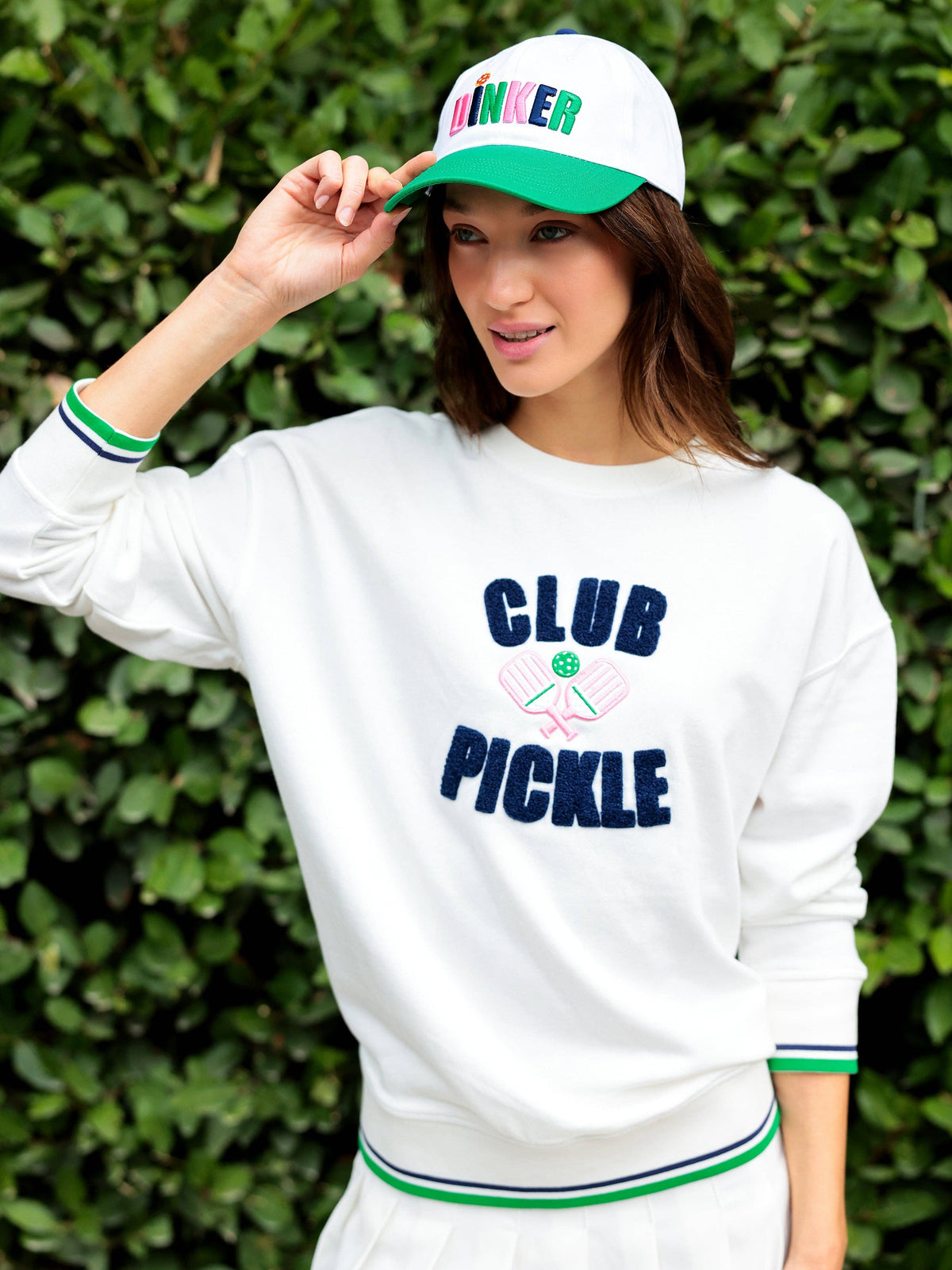 "CLUB PICKLE" SWEATSHIRT, IVORY: LARGE