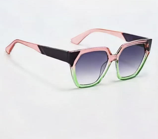 Pink and green sunglasses