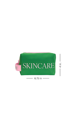 Pink and Green Cosmetic Bag