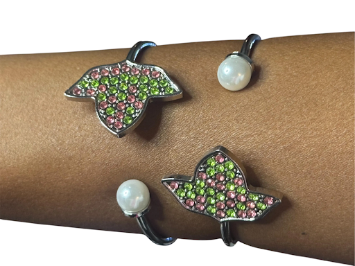 Ivy Leaf Crystal Cuff Bracelet