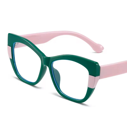 Pink and Green Eyeglasses